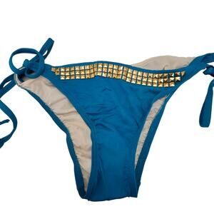 Michael Kors Women's Blue Bikini Bottom Size S